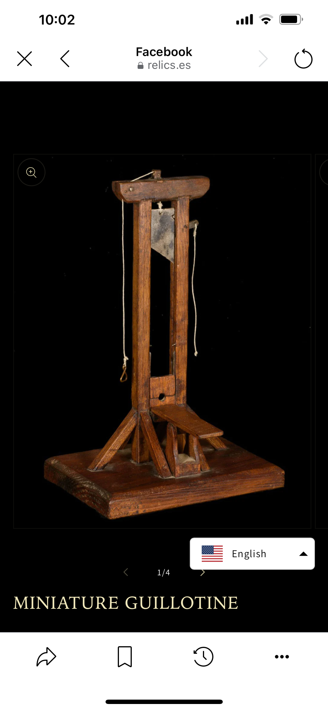 The Prisoner's Craft — miniature guillotine from the collection